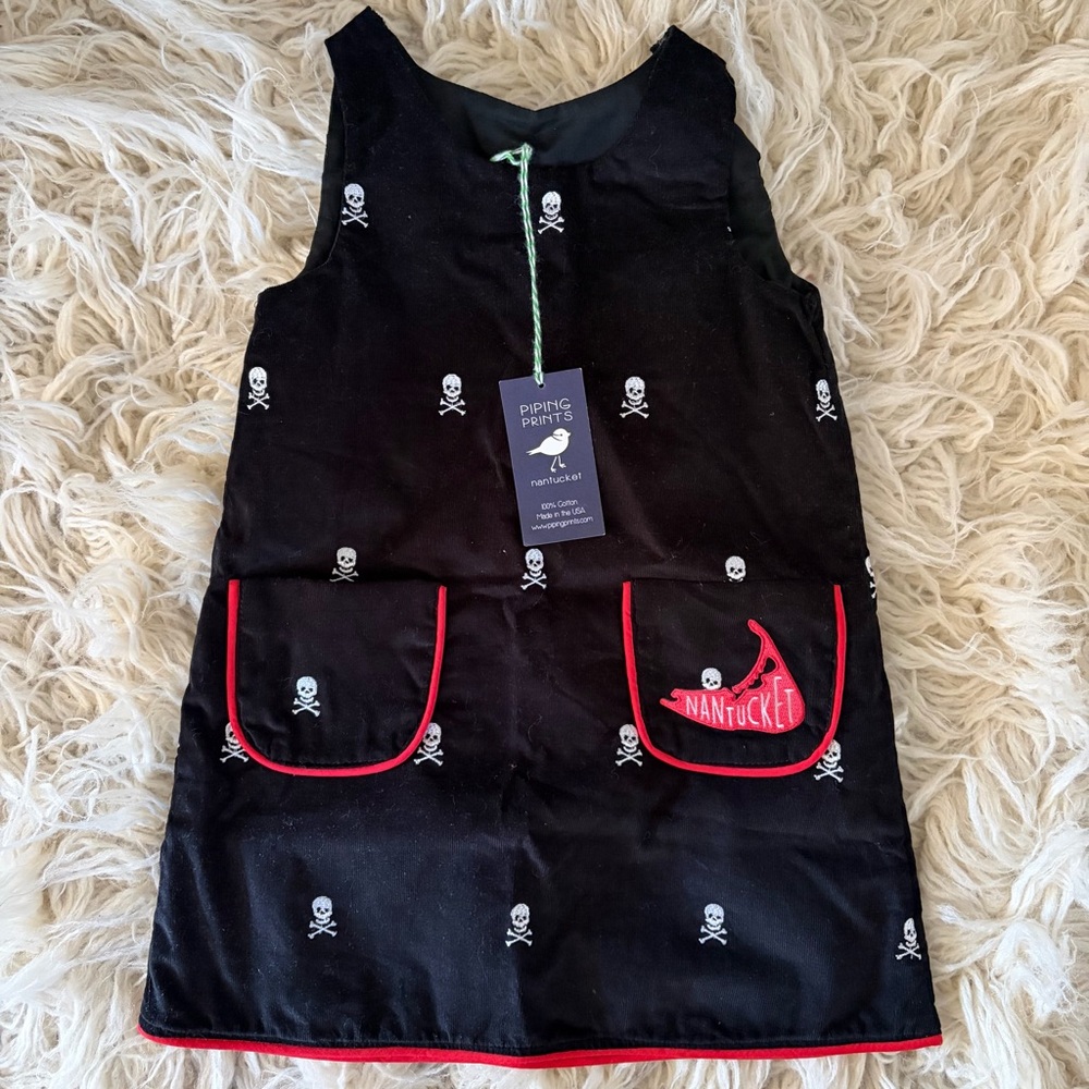 Corduroy Dress w Skull Print Nantucket